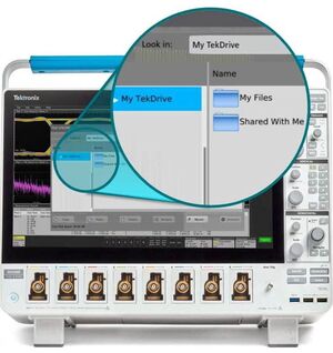 Integrazione di TekDrive direttamente nell'oscilloscopio
