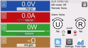 Programmazione resistenza del carico elettronico