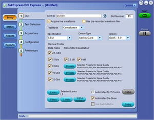 Software per automazione prove di conformità PCI Express 5.0
