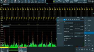 Interfaccia utente grafica dell'oscilloscopio R&S RTO6