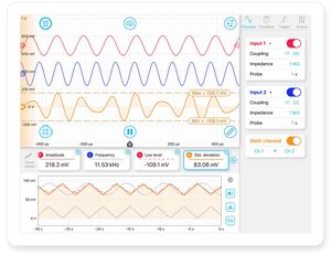 Moku:Lab com l'app Oscilloscope