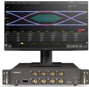 Oscilloscopio Siglent da rack in modalità autonoma con monitor esterno