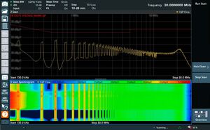 Analisi dettagliate delle emissioni di una lampada LED con spettrogramma