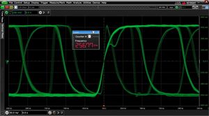 Funzione frequenzimetro attivata sul segnale acquisito