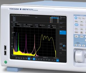 Il modello AQ6374E permette di analizzare uno spettro ottico eccezionalmente ampio, da 350 nm a 1750 nm
