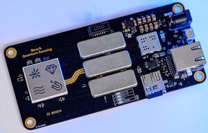 Prototipo del sensore quantistico sviluppato da Bosch Quantum Sensing