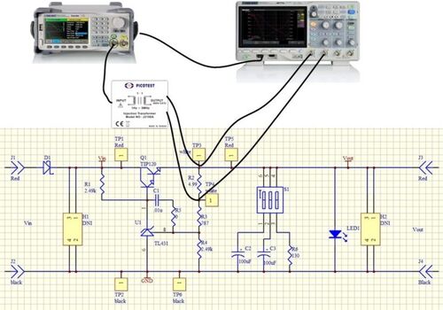 Studio alimentatore con diagramma di Bode