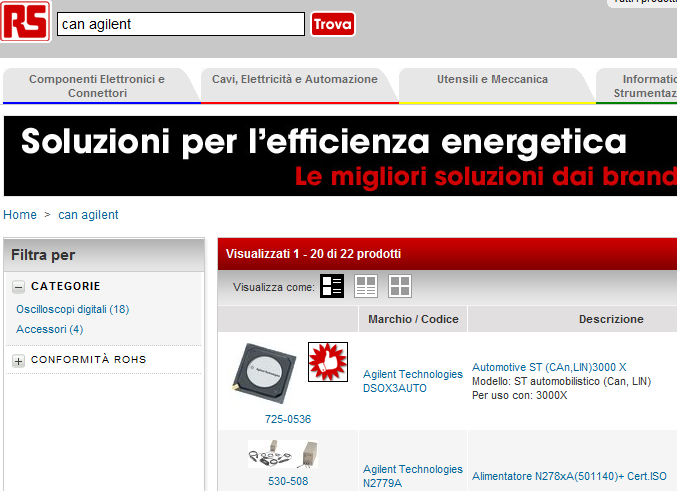 Risultati ricerca CAN Agilent Risultati ricerca CAN Agilent