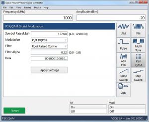Scelta tra modulazioni standard e arbitrarie