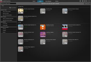 Le numerose app disponibili in BenchVue 3.5