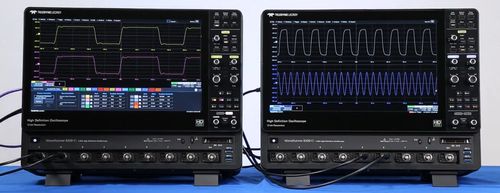Due oscilloscopi accoppiati formano uno strumento unico da 16 canali