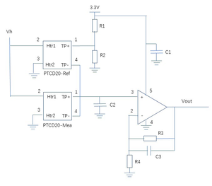 Circuito di misura differenziale per compensare le variazioni di temperatura