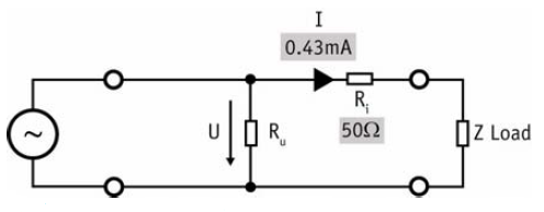 Configurazione wattmetro con misura esatta della corrente