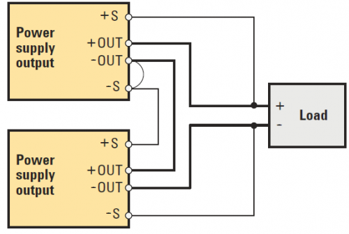 Collegamento in serie con “sense remoto”