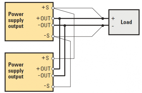 Collegamento in parallelo con “sense remoto”