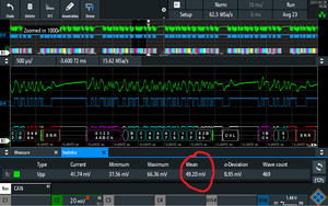 Utilizzo della media per rimuovere i contributi al ripple sulla tensione di alimentazione non dovuti alla commutazioni dei bit del bus digitale