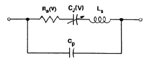 Circuito equivalente di un diodo varactor